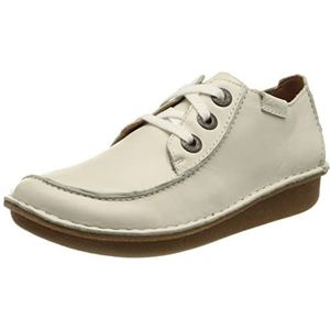 Clarks Heren Funny Dream Oxford, wit leer., 43 EU