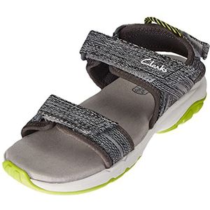 Clarks Expo Sea K Sandalen voor jongens, Grey Combi, 25.5 EU