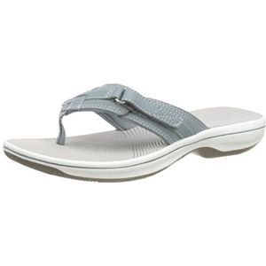 Clarks Brinkley Sea Flip-Flop, voor dames, blauwgrijs, 35,5 EU, Blue Grey, 35.5 EU