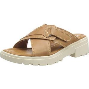 Clarks Dames Coast Cross Slide Sandalen Tan Leather, 37 EU, Tan Leather, 37 EU