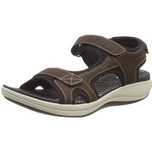 Clarks, Flat Sandalen Bruin, Dames, Maat:38 EU