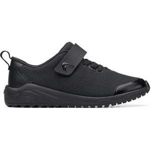 Clarks Aeon Pace K Sneakers voor jongens, zwart, 29.5 EU Weit