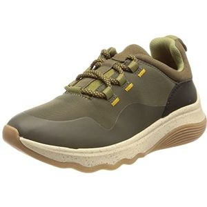 Clarks Jaunt Lace Sneakers voor dames, donker olijf combi, maat 41