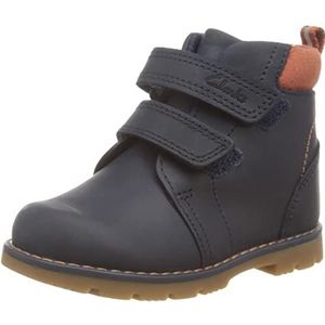 Clarks Heath Strap T Combat Boot voor jongens, navy, 22.5 EU