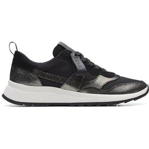 Clarks Dashlite Jazz, gymschoenen voor dames, Zwart Combi, 37 EU