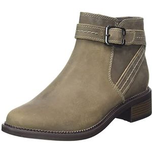 Clarks Maye Strap Chelsea Boot, voor dames, donkertaupe lea, 38 EU