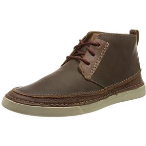 Clarks Heren Gereld Mid Chukka Boot, Brown Leather, 45 EU