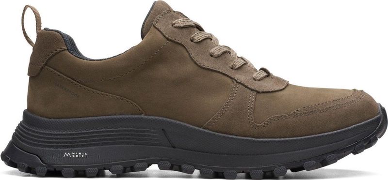 Clarks - ATL Trek Free - Sneakers - Kaki - Leer - Waterdicht