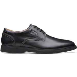Clarks Malwood Lace Oxford-stof voor heren, Zwart leder, 39.5 EU
