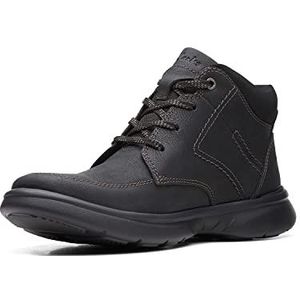 Clarks Bradley Mid Enkellaars voor heren, Black Tumbled., 43 EU