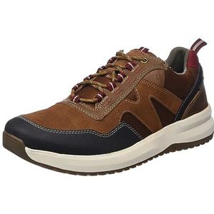 Clarks Wellmanwalk Gp Oxford-stof voor heren, Dark Tan Combi