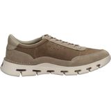 Clarks, Taupe Leren Sneakers voor Heren Veelkleurig, Heren, Maat:42 1/2 EU