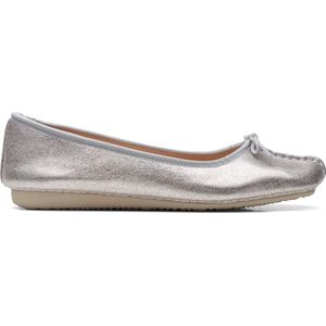Clarks Freckle Ice Ballerina's voor dames, zilver, metallic, 35.5 EU