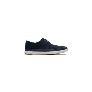 Veterschoen Clarks Men Bratton Lo Navy Suede-Schoenmaat 41