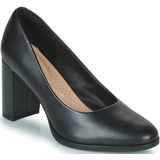 Clarks - Dames - Freva85 Court - D - 2 - black leather - maat 6