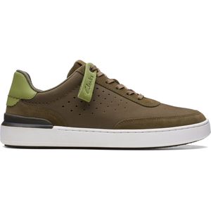 Clarks CourtLite Tor Sneakers voor heren, olijfgroen, 42,5 EU, olijfgroen, 42.5 EU