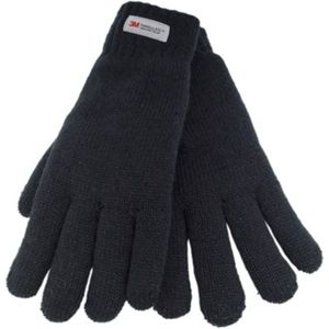 Heatguard Dames/dames Dunne gebreide handschoenen  (Zwart)