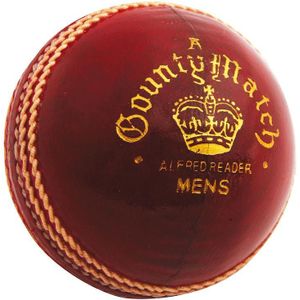 Readers County Wedstrijd Een Leren Cricket Bal  (Rood)