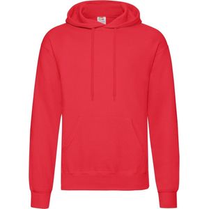 Fruit of the Loom Volwassenen Unisex klassiek sweatshirt met capuchon (Rood)