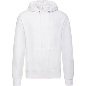 Fruit of the Loom - Klassiek Sweatshirt met Capuchon - Wit