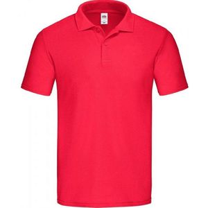 Fruit of the Loom - Origineel Piqué Poloshirt - Rood - Katoen