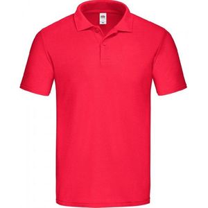 Fruit of the Loom - Origineel Piqué Poloshirt - Rood - Katoen