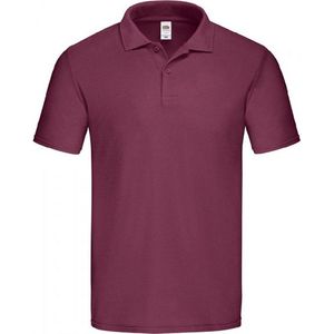Fruit of the Loom - Origineel Piqué Poloshirt - Bourgondië - Katoen