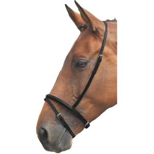 Blenheim Lederen paard Flash Neusriem (Pony) (Zwart)