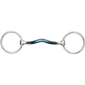 Shires Sweet Iron Mullen Mouth Paard Los Ring Snaffle Bit (5,5 in) (Blauw)