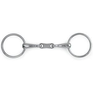 Shires French Link Paard Los Ring Snaffle Bit (11,43 cm) (Zilver)