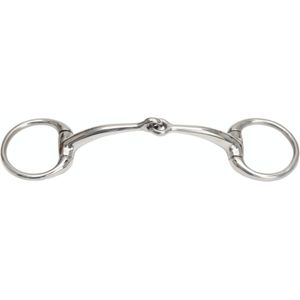 Shires Paard Eggbutt Snaffle Bit (4,5 in) (Zilver)