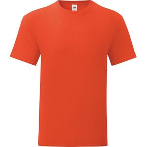 Fruit of the Loom Iconisch T-shirt voor heren (set van 5) (Vlammende sinaasappel)
