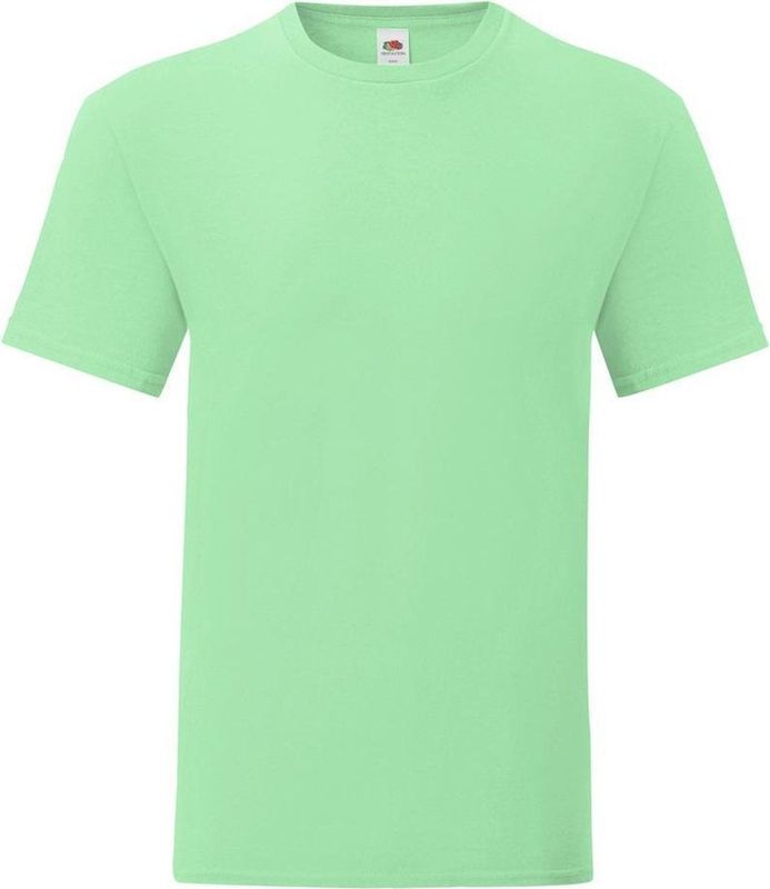 Fruit Of The Loom - Iconisch - T-shirt - Neo Mint - 100% Ringgesponnen Gekamde Katoen