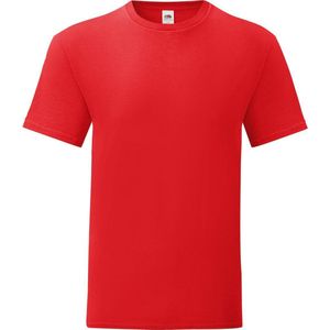 Fruit of the Loom Iconisch T-shirt voor heren (set van 5) (Rood)
