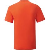 Fruit of the Loom Iconisch T-shirt voor heren (set van 5) (Vlammende sinaasappel)