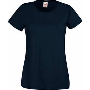 Fruit of the Loom - Lady-Fit Valueweight - T-shirt - Deep Navy - Pak van 5