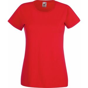 Fruit of the Loom - Lady-Fit Valueweight - T-shirt - Rood - Pak van 5