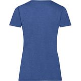 Fruit of the Loom - Lady-Fit Valueweight T-Shirt - Retro Heather Royal - Katoen/Lycra - Pakket van 5