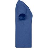 Fruit of the Loom - Lady-Fit Valueweight T-Shirt - Retro Heather Royal - Katoen/Lycra - Pakket van 5