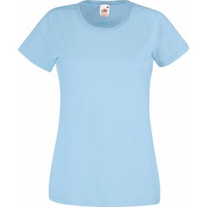 Fruit of the Loom - Lady-Fit Valueweight - T-shirt - Hemelsblauw - Pak van 5