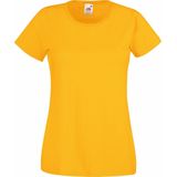 Fruit Of The Loom Girls Sofspun T-shirt met korte mouwen. (Zonnebloem)