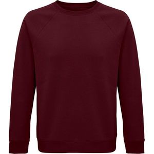 SOLS - Space - Organic Raglan Sweatshirt - Bourgondië - 80% Organisch Katoen, Oeko-Tex Standaard 100 Gecertificeerd