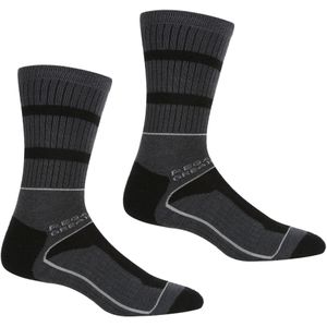 Regatta - "Samaris 3 Season" Socken für Herren (2er-Pack) (39,5 EU - 42 EU) (Schwarz/Stahlfarben)