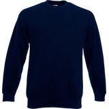 Fruit Of The Loom - Set-In Belcoro® Garensweatshirt - Donker Marine - 100% Katoen