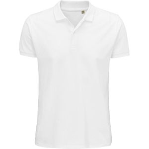 SOLS Heren Planet Pique Organisch Poloshirt (Wit)