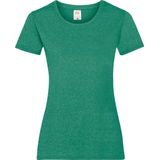 Fruit of the Loom - Lady-Fit Valueweight - T-shirt - Retro Heide Groen - Pak van 5
