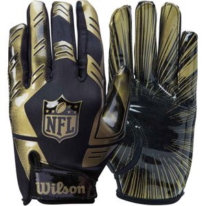 Wilson Unisex Volwassen NFL Ontvangers Handschoenen  (Zwart/Goud)