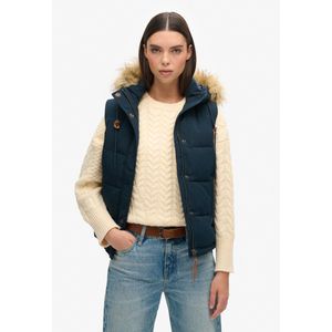 Superdry - Everest - Gilet - Marineblauw - Synthetisch Bont