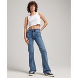 Ausgestellte Slim-Fit-Jeans mit halbhoher Taille Damen Superdry