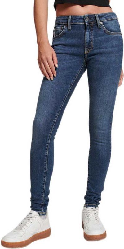Superdry Dames Vintage skinny jeans van biologisch katoen met middelhoge taille